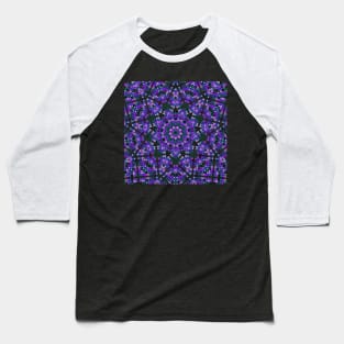 Star Burst Kaleidoscope | Nonagon Blue Green Pink Baseball T-Shirt